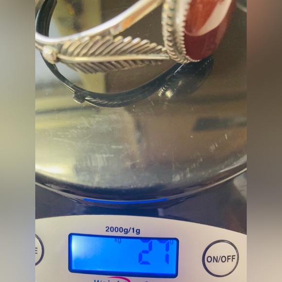 🌵Native American Sterling Silver cuff bracelet. Carnelian. Vintage - Picture 9 of 9